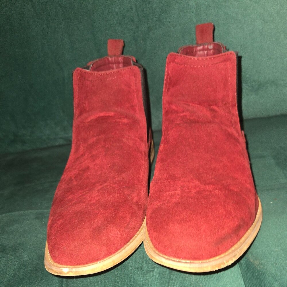 MENS RED GINO PHERONI CHELSEA BOOTS